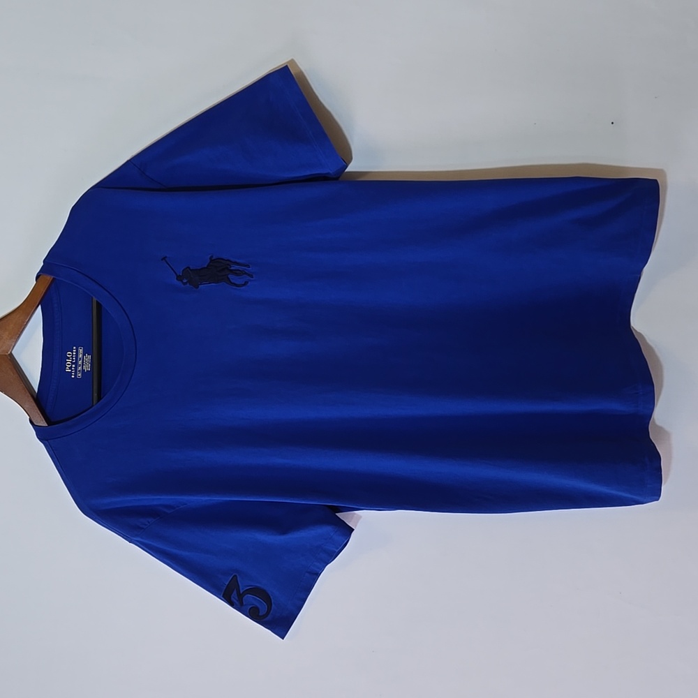 Polo Ralph Lauren Men's Big Pony Crew Neck T-Shirt Size XLT Tall Royal Blue Navy